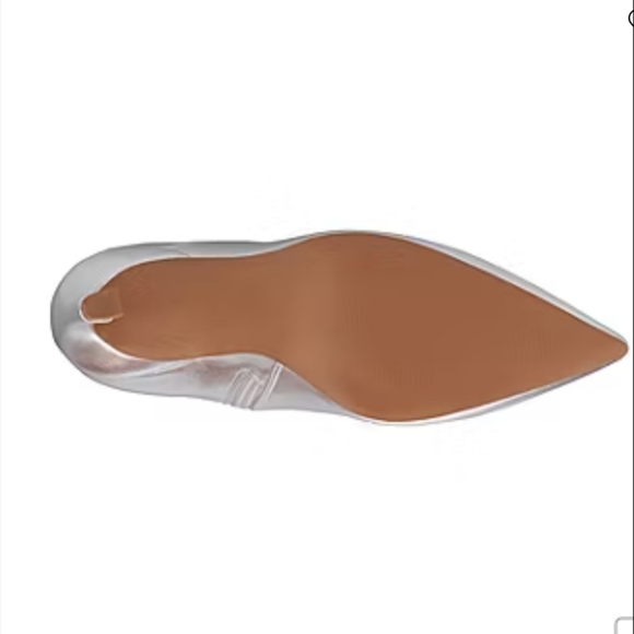 New York&Company Woman Silver Over the Knee Pointy Toe Zipper Closer Boots Size6 - Picture 6 of 16